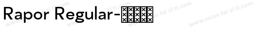 Rapor Regular字体转换